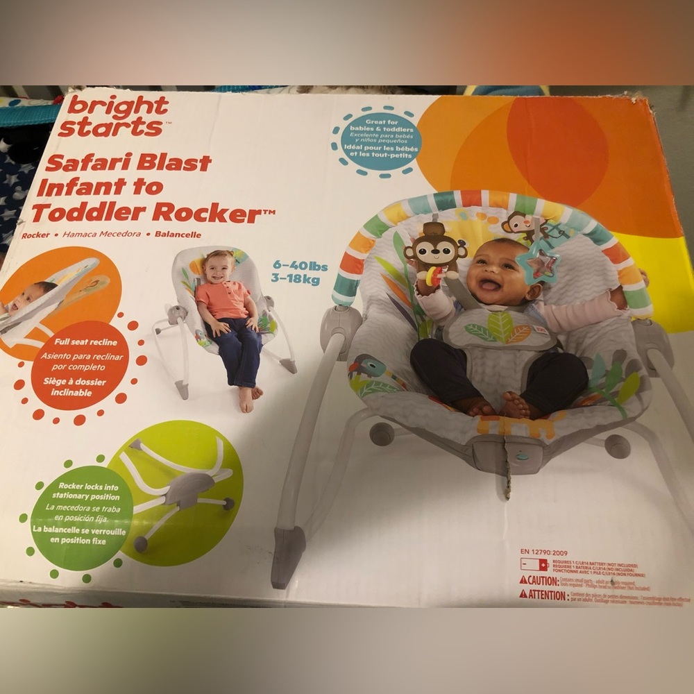 Bright start safari blast infant to toddler rocker seat